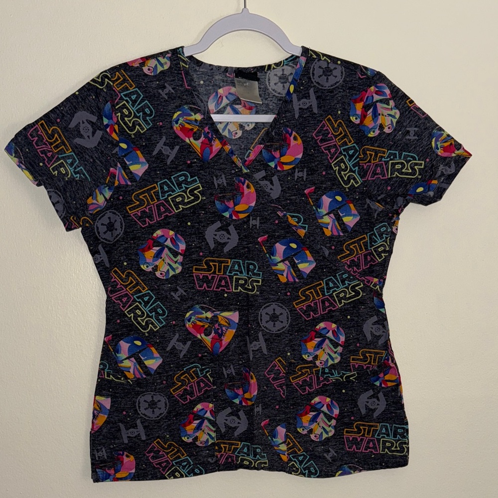 Scrub Tops Bundle – Size S – Star Wars,‎ Halloween & Dr. Seuss – Set of 3